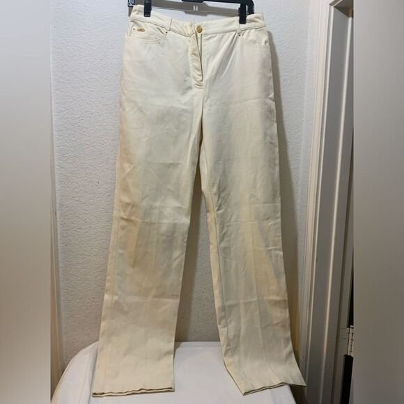 St. John Sport by Marie white  Five Pocket Casual Straight Leg size  8 - Picture 1 of 12